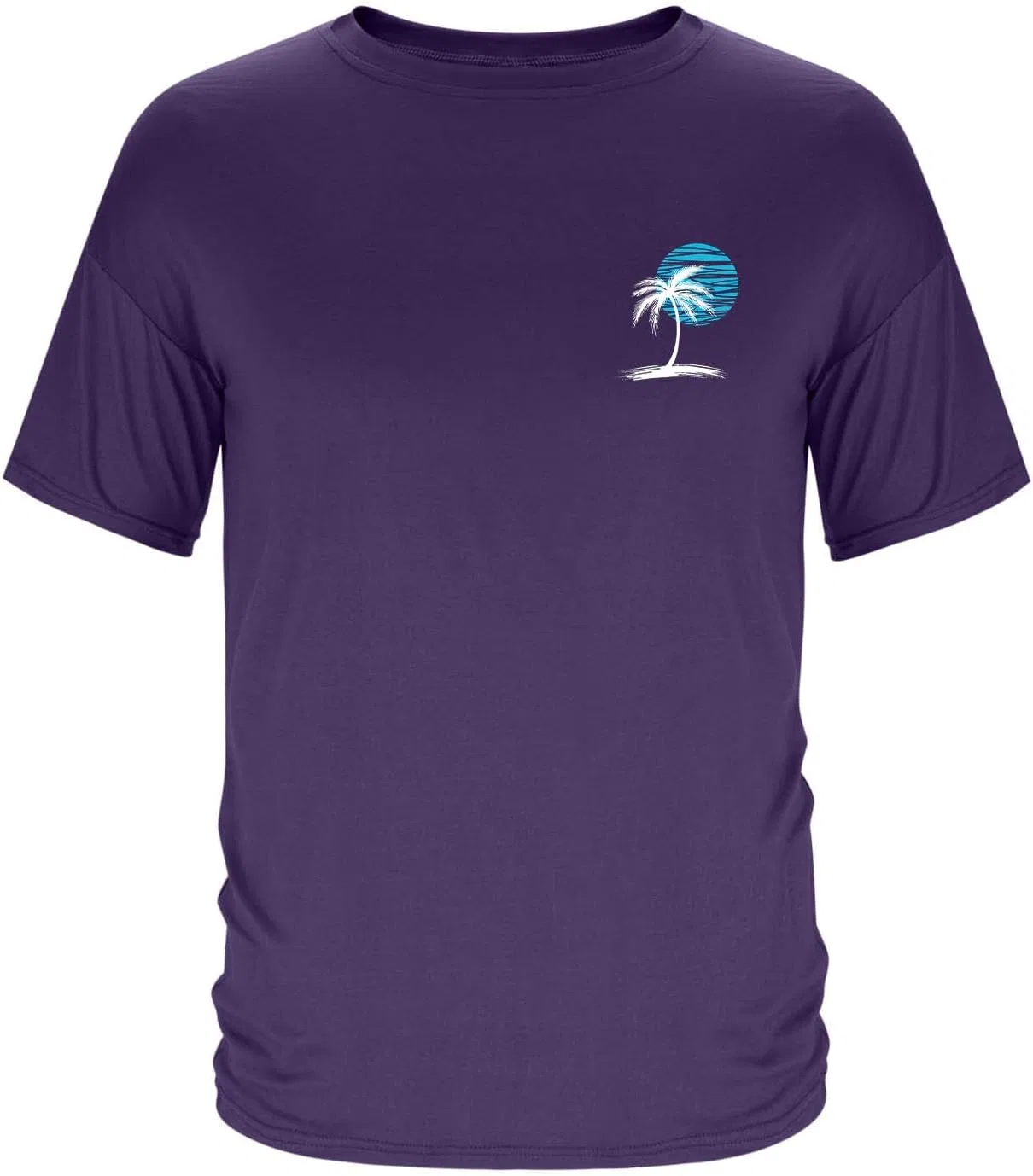 Мужская футболка с пальмами Beach Palm Tree, Purple — фото 4