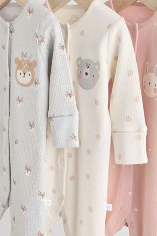 Детский комбинезон для девочек с принтом Next Baby, Pink — фото 3