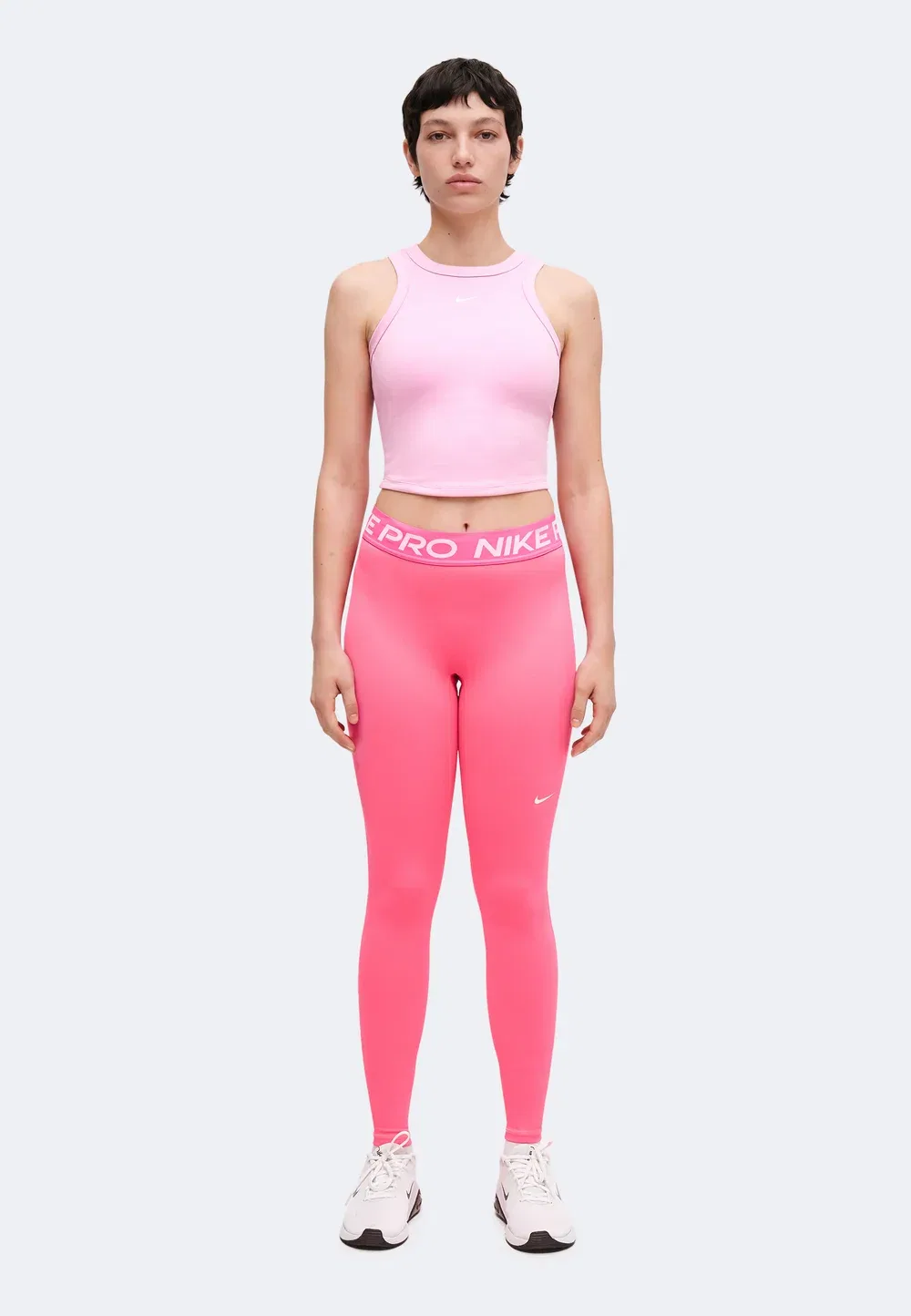 W np df 365 mr tight usm - леггинсы Nike Performance, Hyper Pink/White — фото 2
