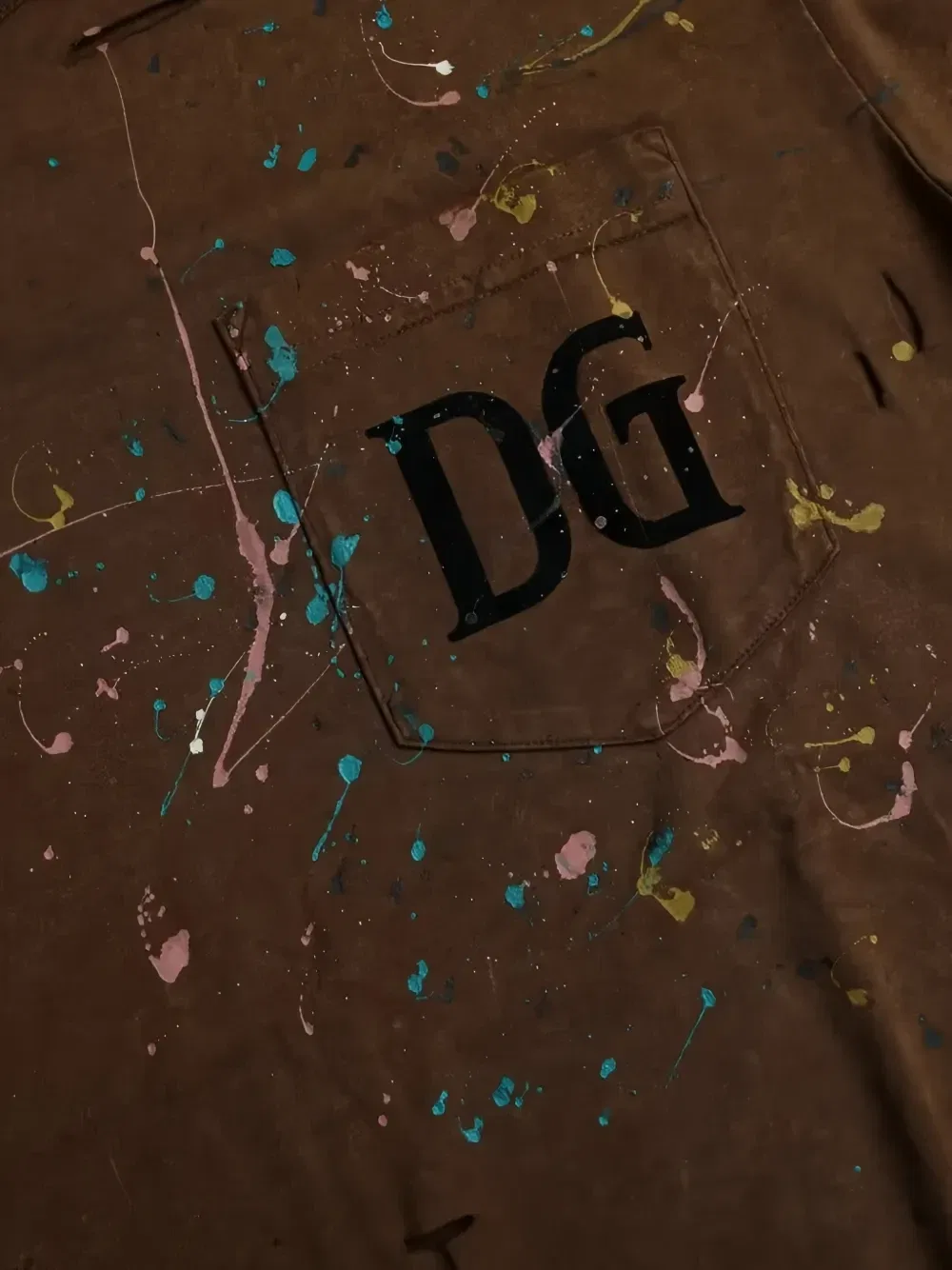 Футболка с эффектом разбрызганной краски DOLCE & GABBANA, коричневый — фото 3