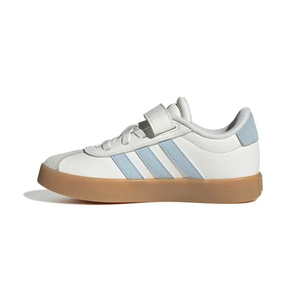 Детские кроссовки для девочек с принтом VL Court 3.0 Adidas, White — фото 3
