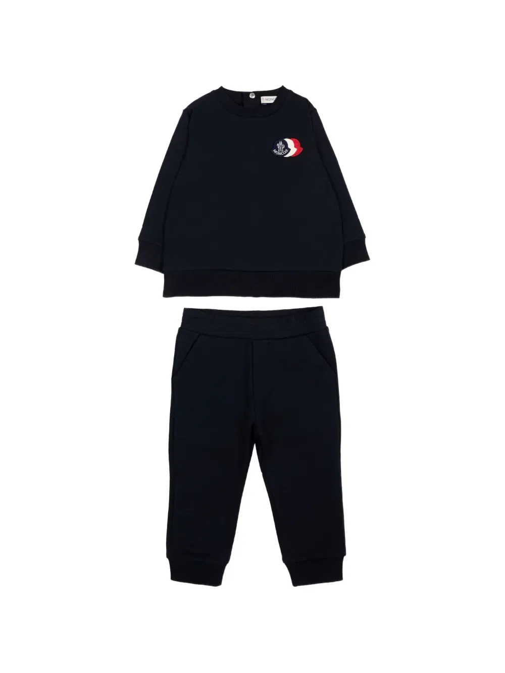 Спортивный костюм с логотипом Moncler Enfant, синий