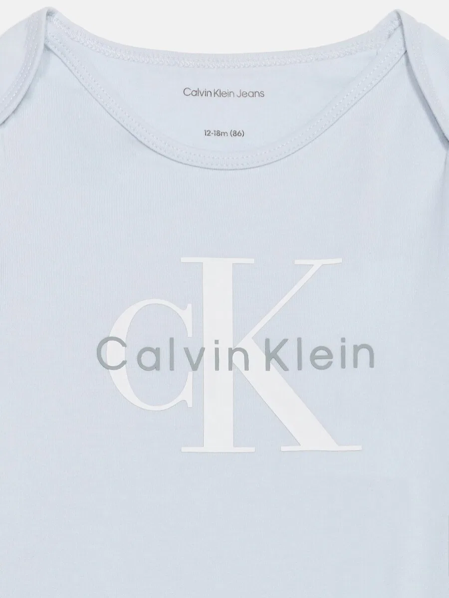 Комбинезон/боди Calvin Klein Jeans пастельно-голубого цвета — фото 3