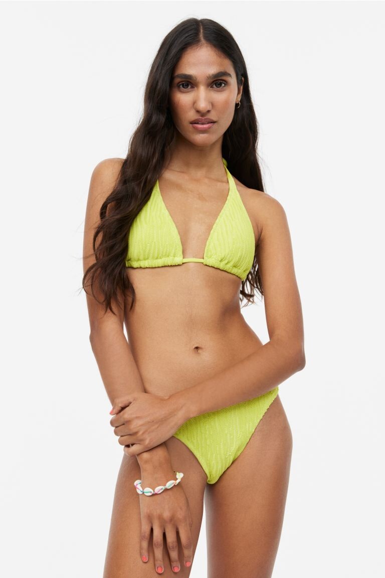

Мягкий лиф бикини с треугольными чашечками H&M, желтый
