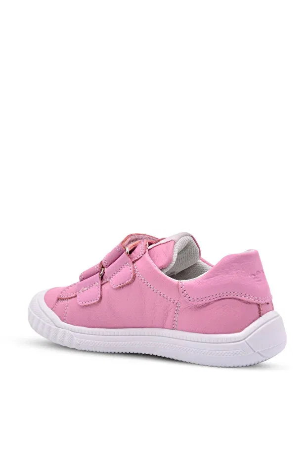 Детские туфли для мальчиков на липучке Dream double velcro leather girl's shoes pink Kids A More, Powder — фото 4