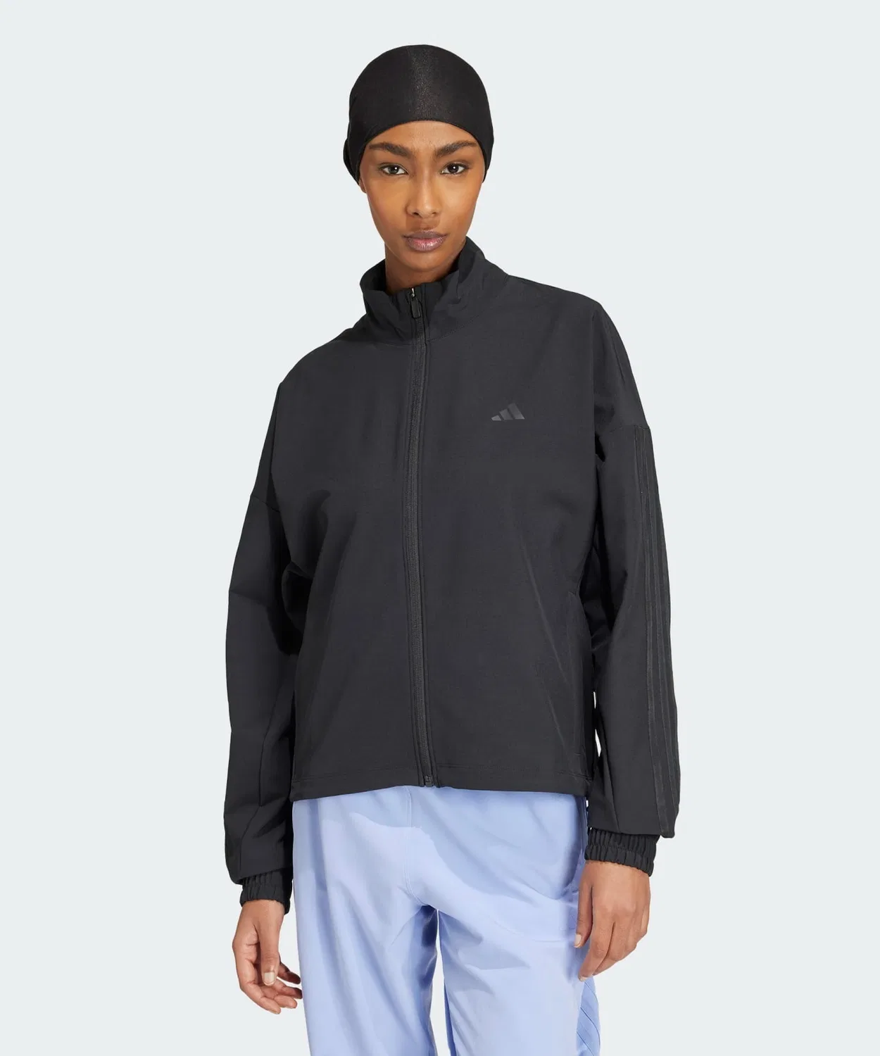 Куртка тренировочная с AEROREADY Adidas Pacer All Gym, 88% полиэстер, 12% полиуретан, чёрная — фото 3