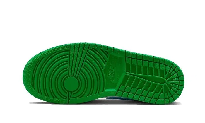 Детские кожаные низкие кроссовки с принтом Air Jordan 1 Low Jordan, Lucky Green Aquatone — фото 3