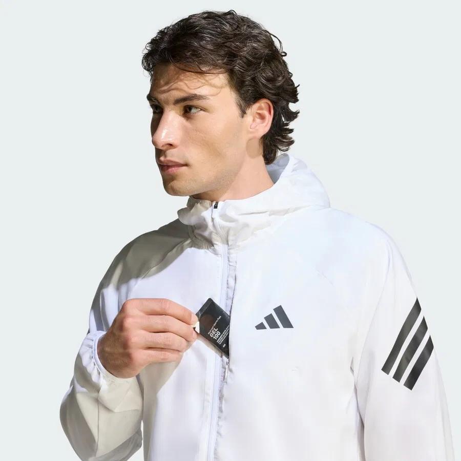 Тренировочная куртка ADIDAS PERFORMANCE 'Adi365 Iconic' белого цвета — фото 4