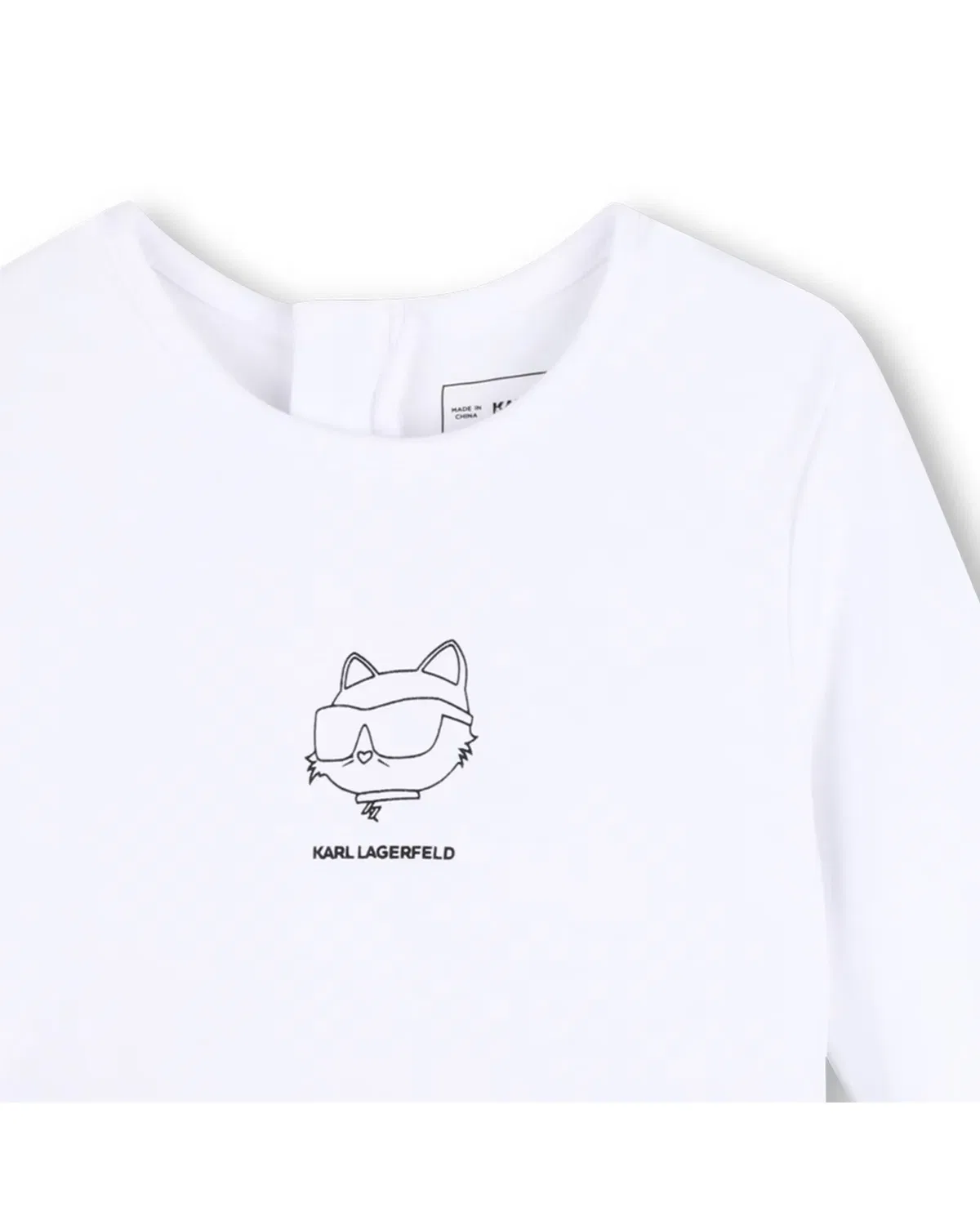 Детское платье для девочек с длинным рукавом Karl Lagerfeld Kids, Multicolor — фото 2