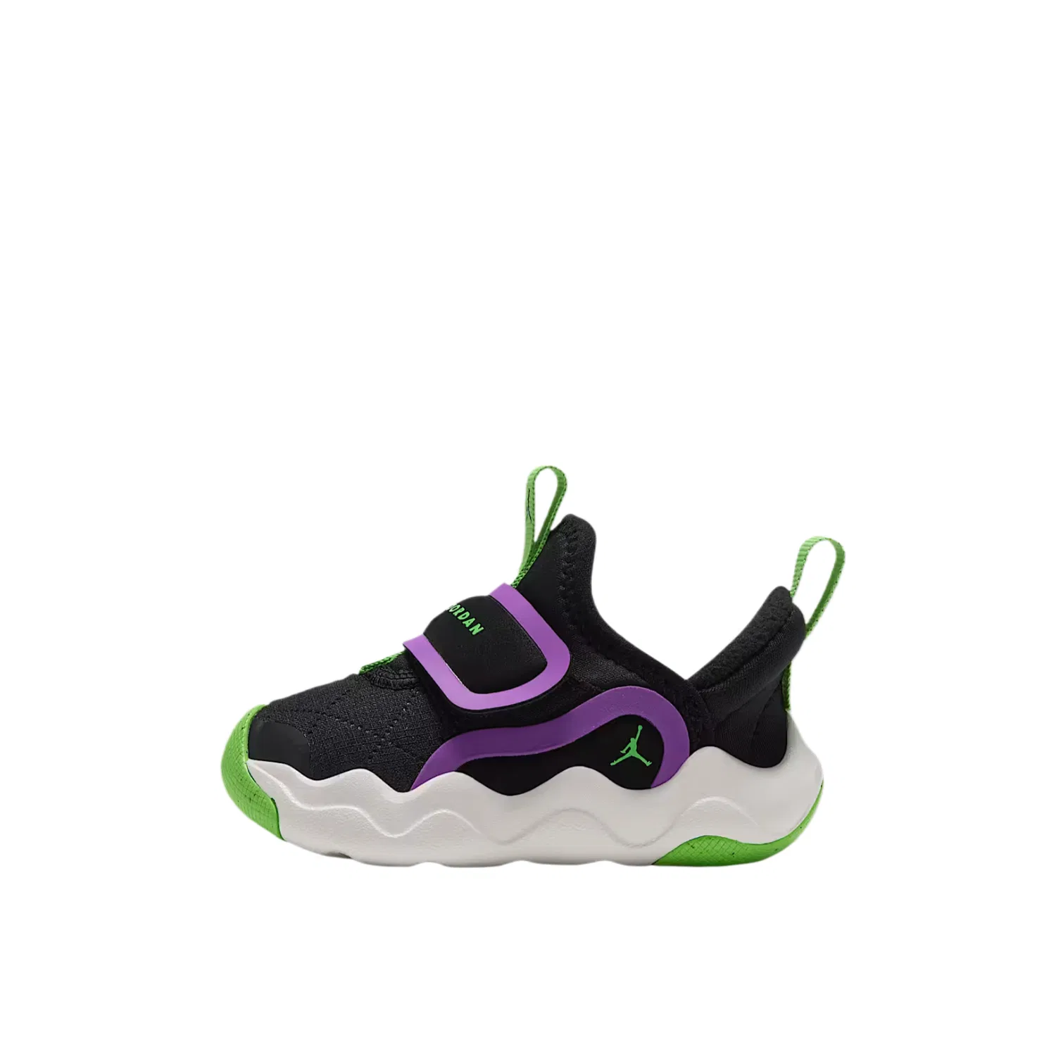 Детские кроссовки для мальчиков Jordan 23/7.2 Toddler Shoes Baby, Black/Laser Purple/Mountain White/Hissing Green