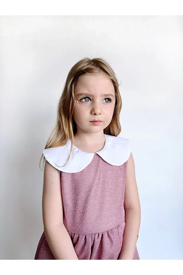 Детское платье для девочек с блестками Linola Baby Kids, Pink — фото 4