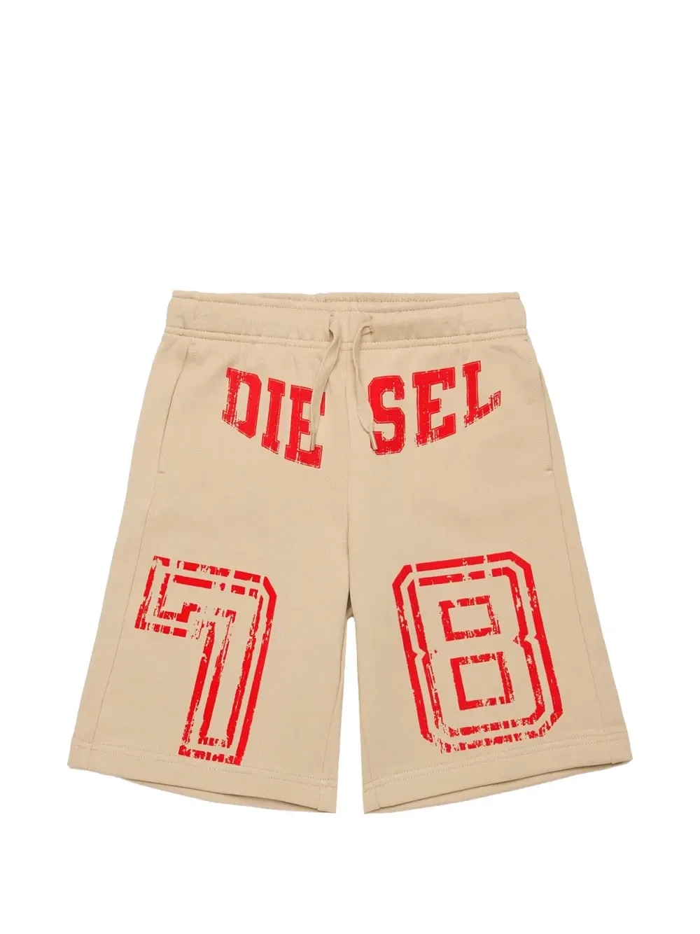Шорты с кулиской и логотипом Diesel Kids, бежевый