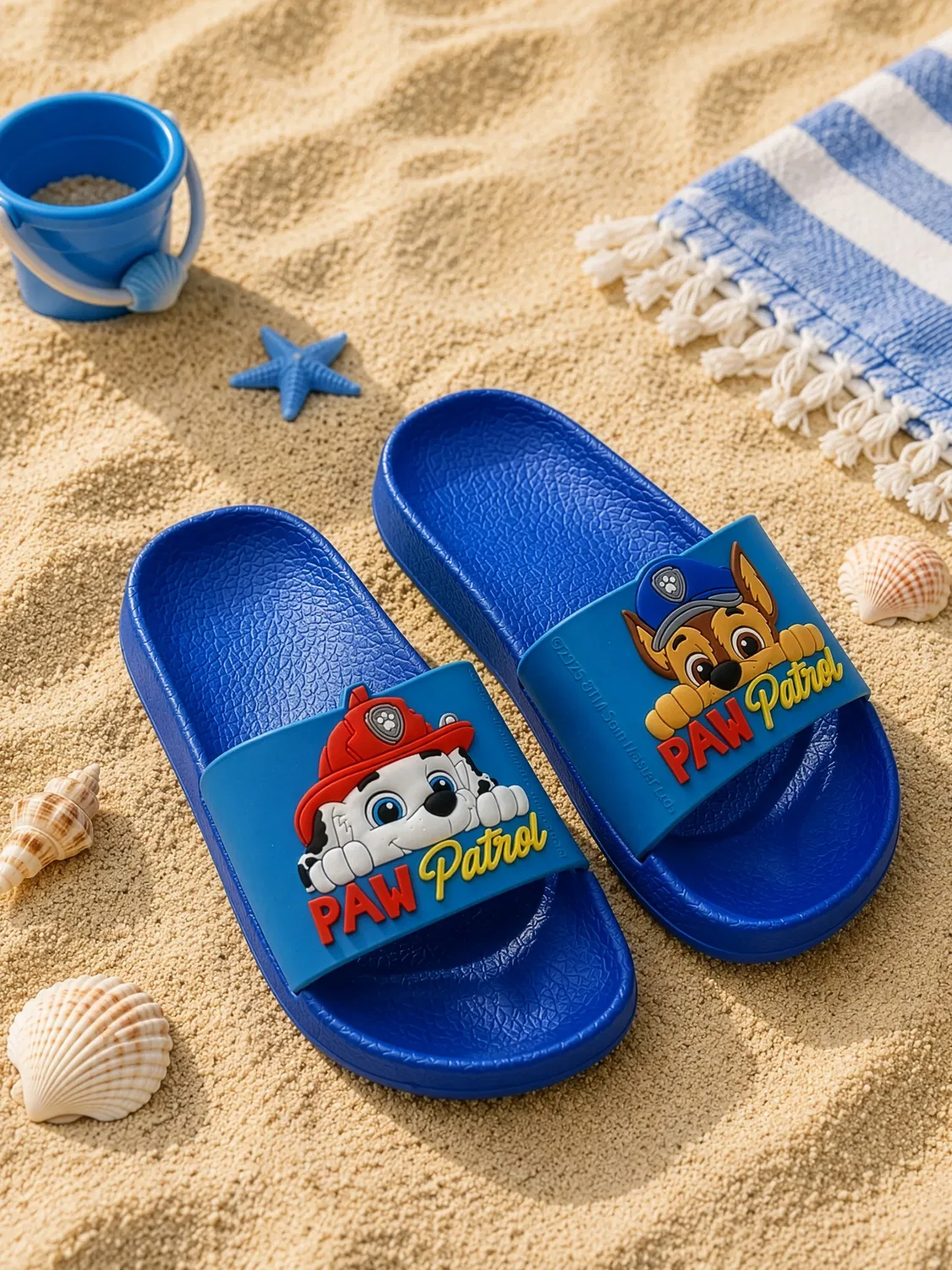 Шлепанцы для купания с принтом Chase & Marshall Paw Patrol, синий — фото 2