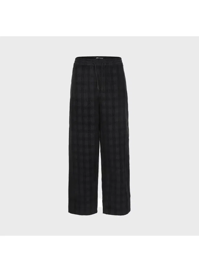 Брюки свободные на кулиске Zara, темно-синий — фото 2