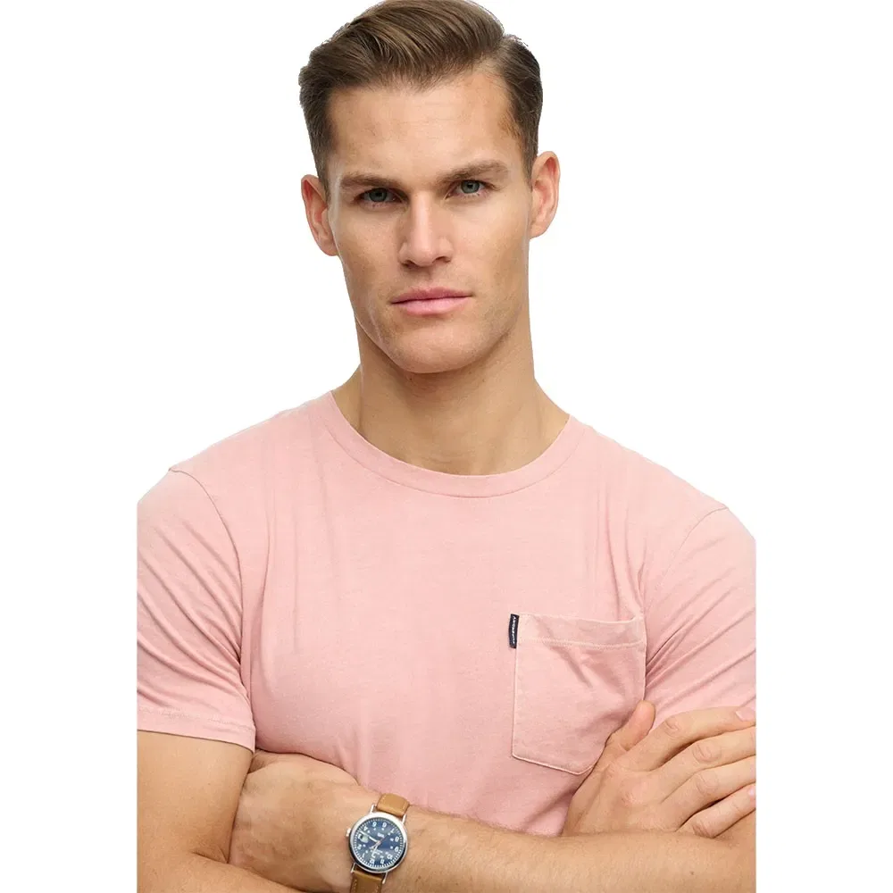 Футболка с коротким рукавом и карманом Classic Essential Superdry, розовый — фото 3