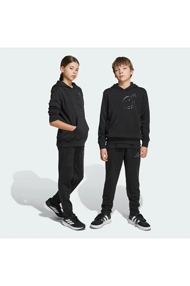 Детские спортивные брюки для девочек с принтом Adidas, Black