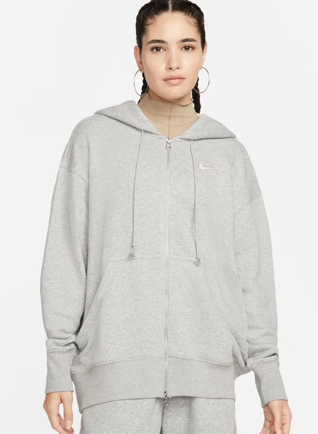 Худи оверсайз с капюшоном Nsw Phoenix Nike, серый