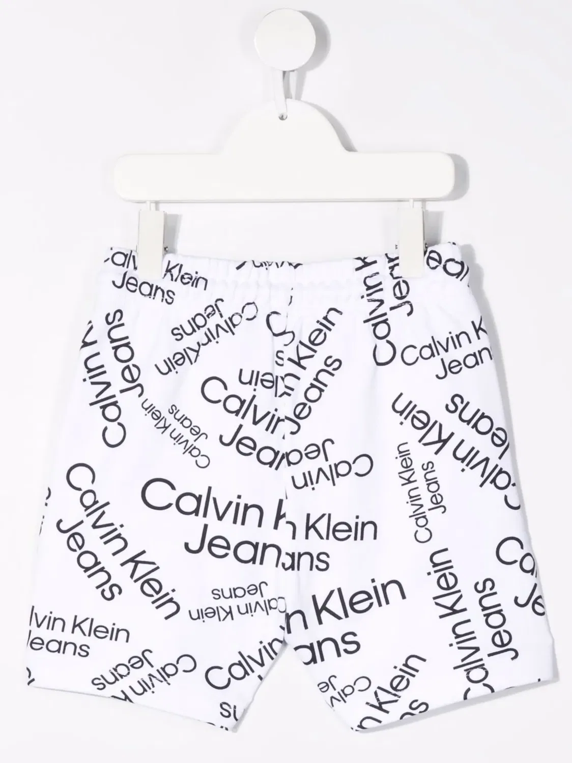 Шорты с логотипом на кулиске Calvin Klein, белый — фото 3