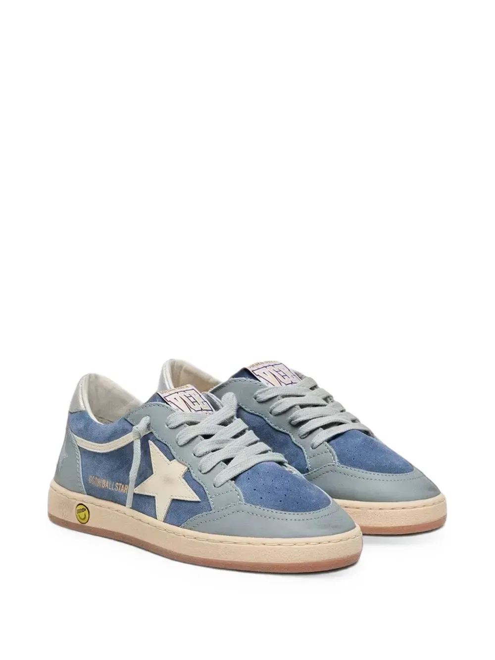 Кроссовки Young Ball Star с замшевыми вставками и нашивками в виде звезды Golden Goose Kids, синий
