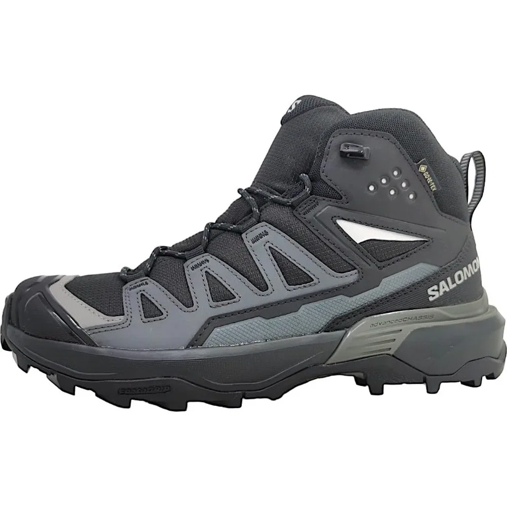 Детские треккинговые кроссовки с мембраной GORE-TEX x Ultra 360 Mid GTX Salomon, Black Grey