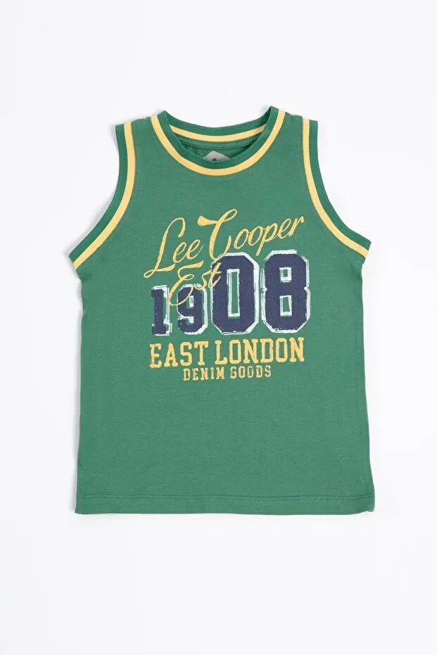 Детская майка для мальчиков хлопковая Summers Boys 100% Cotton Undershirt Lee Cooper, Green