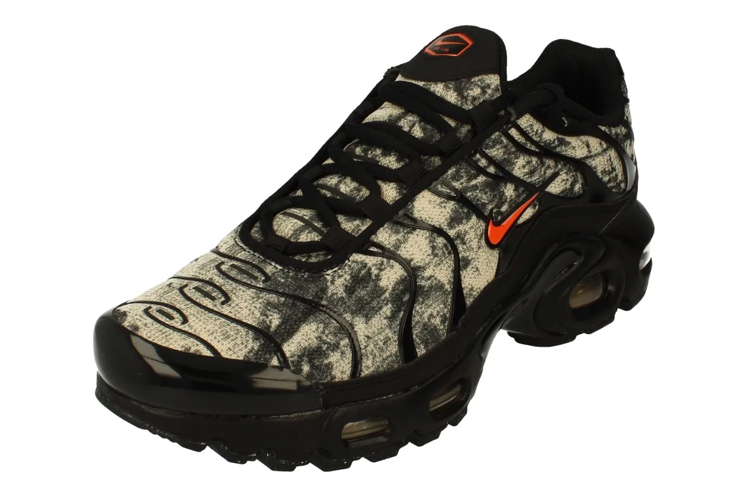 Детские кроссовки для мальчиков с амортизацией NIKE Air Max Plus NIKE, Black Safety Orange 001