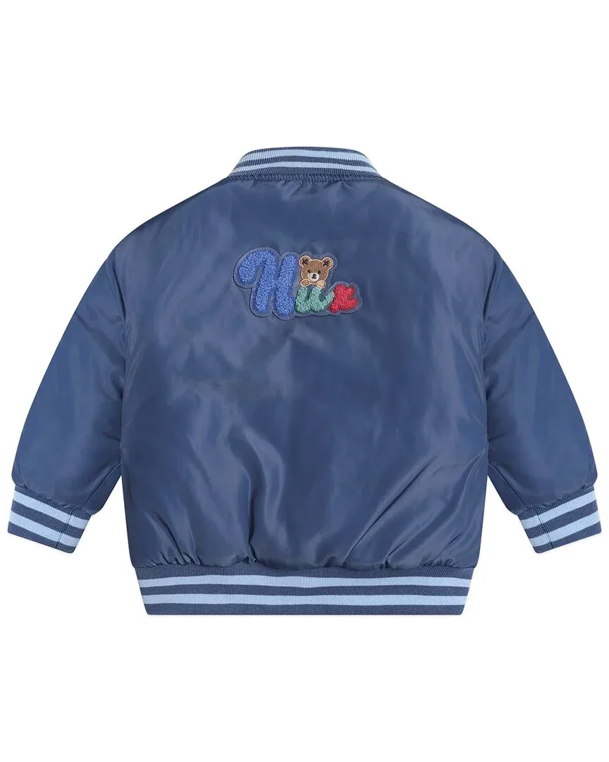 Детская куртка-бомбер на молнии с патчами Aviator Varsity Huxbaby, темно-синий — фото 2