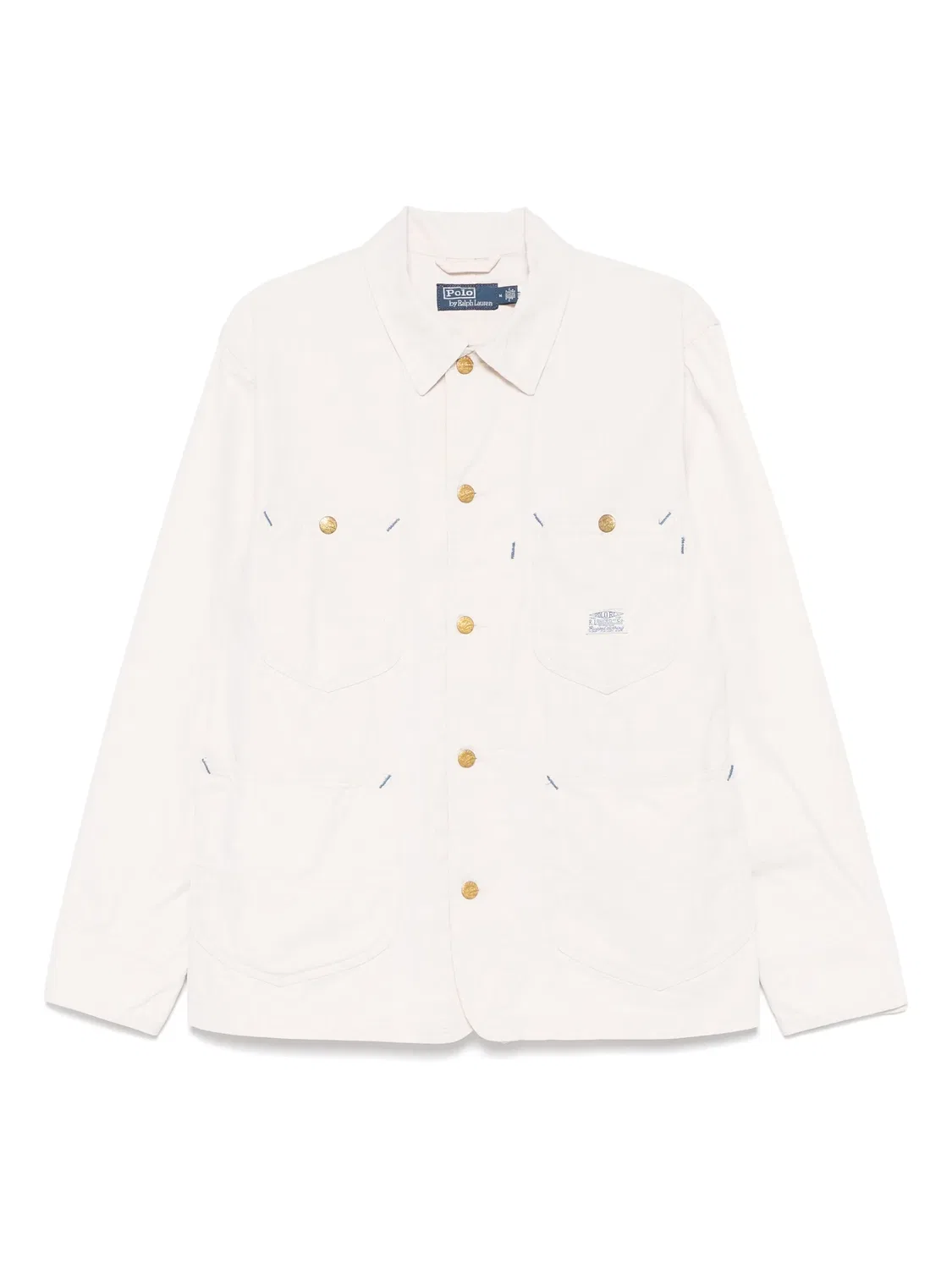 Polo Ralph Lauren Рубашка-куртка с нашивкой-логотипом, нейтральные тона