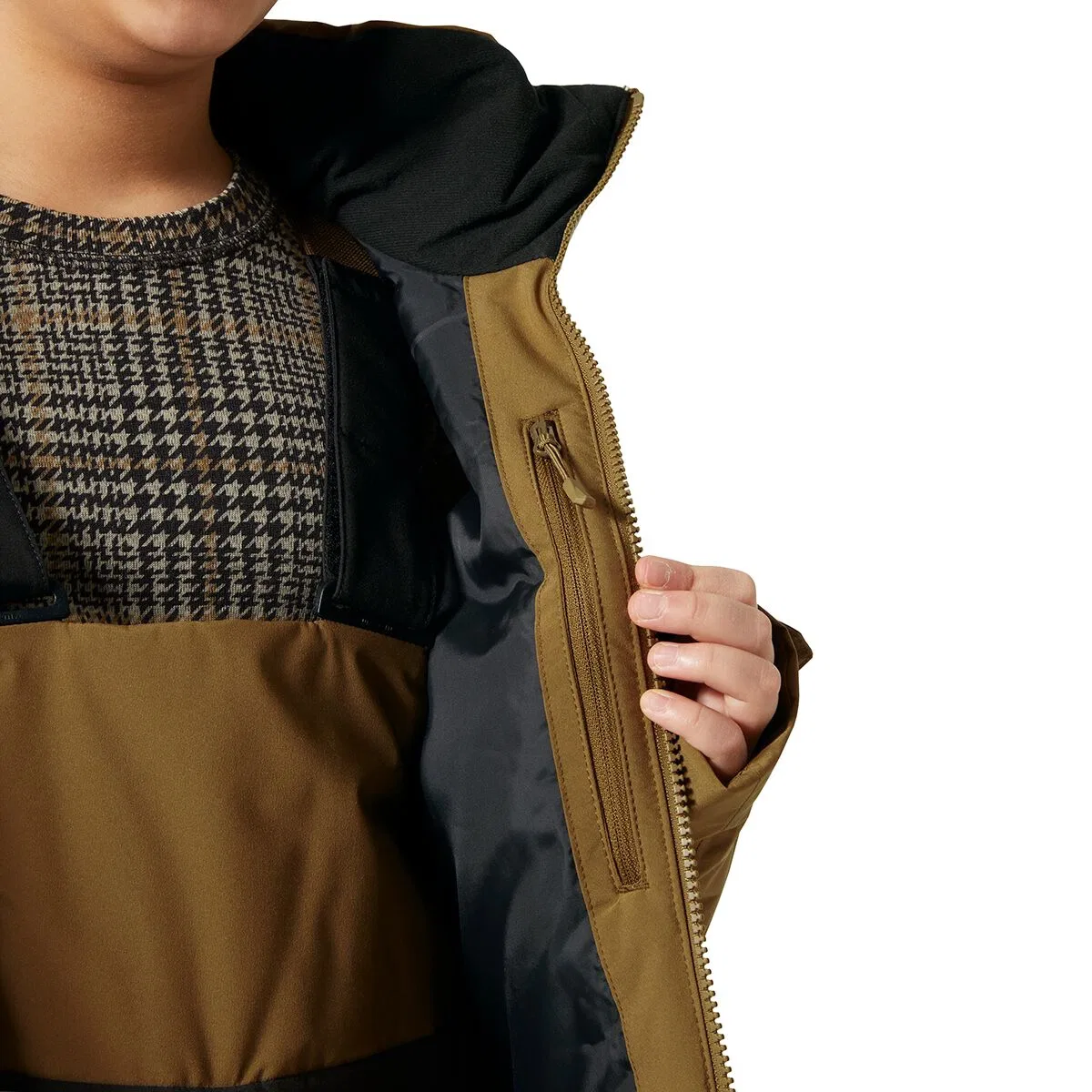 Детская снеговая куртка для девочек с принтом Jr Stellar Jacket 2.0 Helly Hansen, Sepia — фото 2