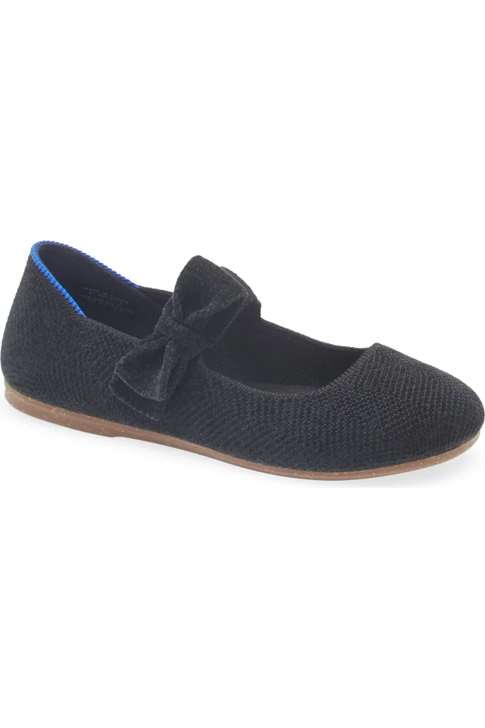 Детские туфли Мэри Джейн с бантом ReVelvet Rothy's, Revelvet Black
