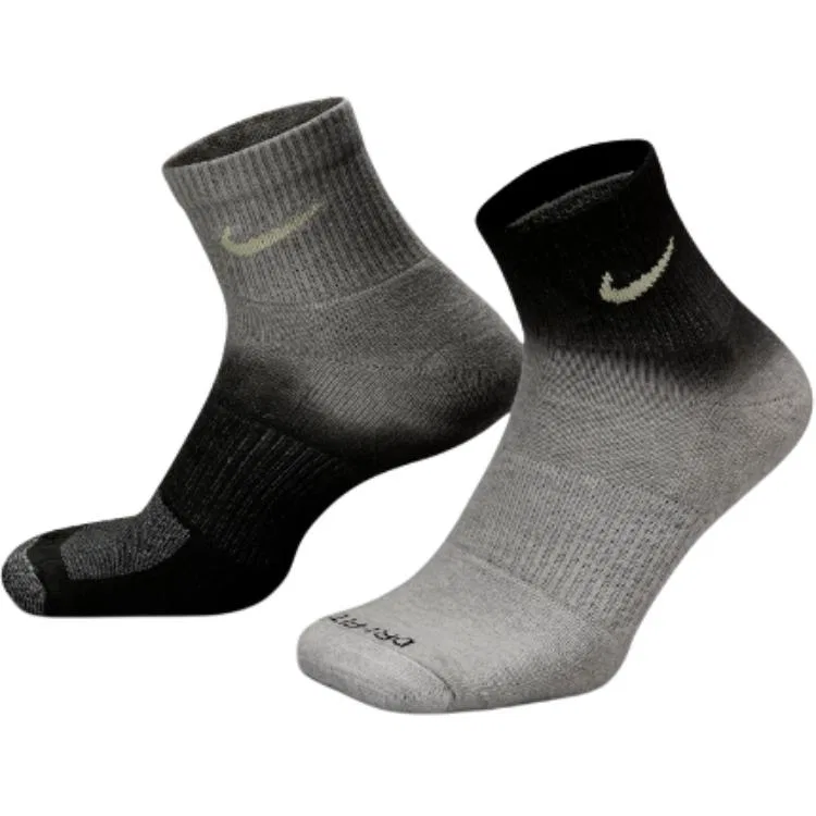 Мужские носки с принтом Nike Everyday Plus Ankle Socks, 2 пары, Black/Yellow — фото 4