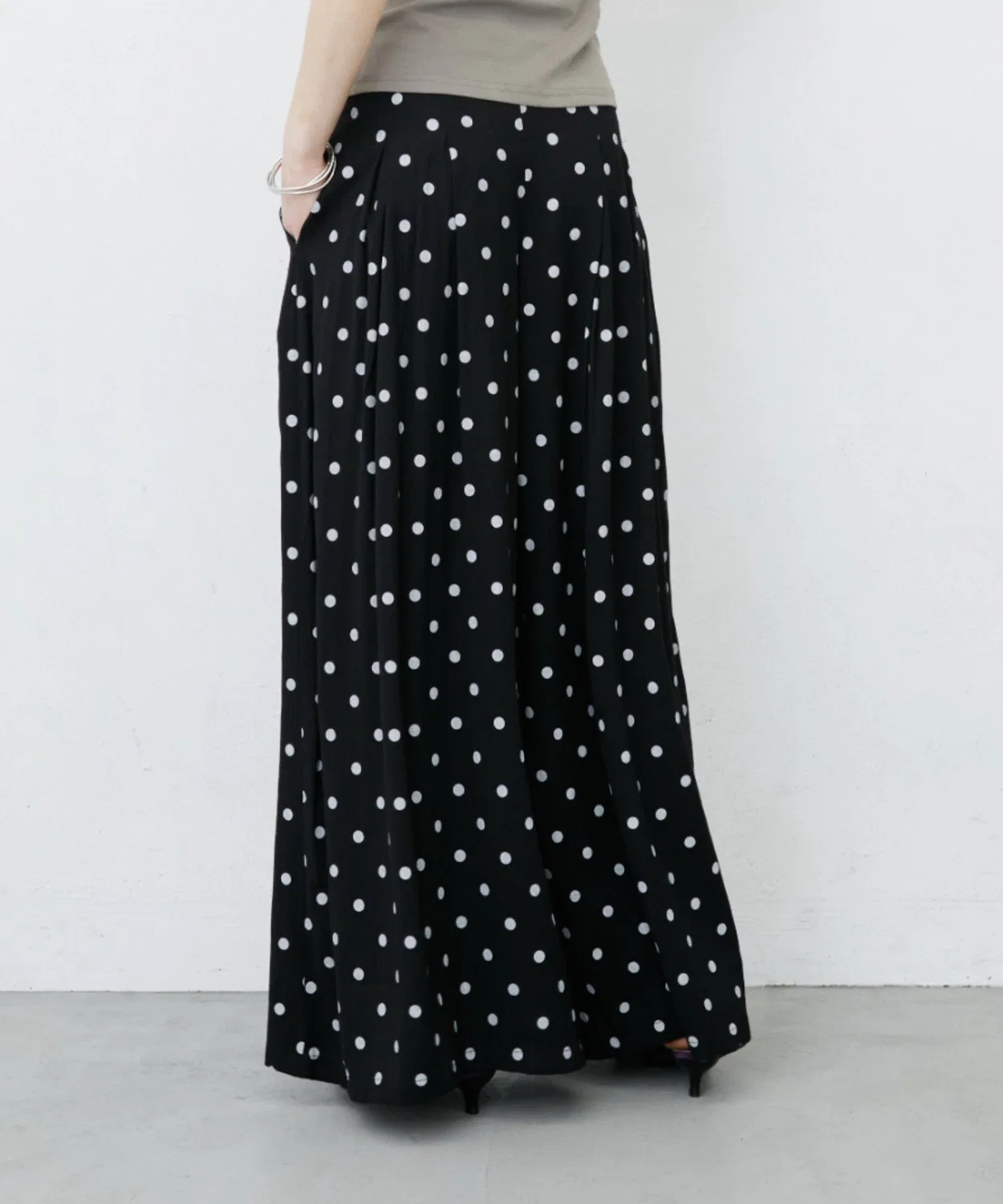 Детские широкие брюки с принтом Dot Wide Easy Pants uyu., Белый — фото 3