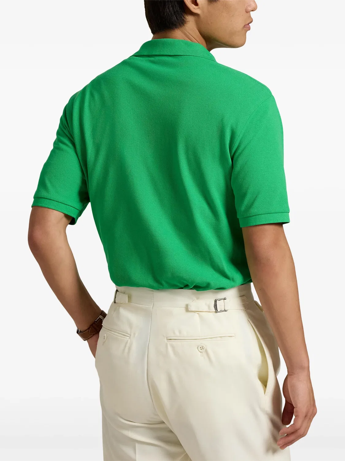 Polo Ralph Lauren Рубашка-поло с аппликацией медвежонка, зеленая — фото 2
