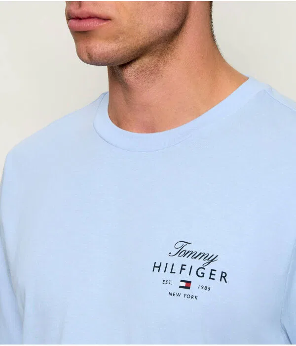 Мужская футболка хлопковая Tommy Hilfiger, Azzurro — фото 4
