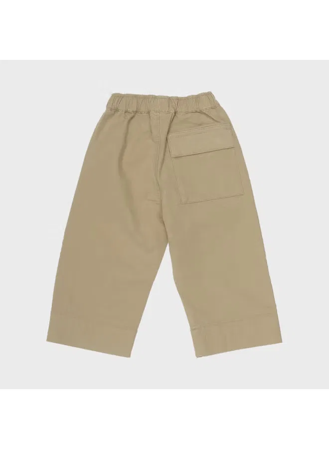 Брюки на резинке прямые хлопковые Zara, хаки — фото 3