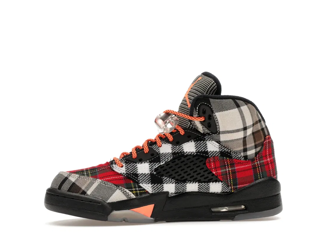 Детские кроссовки с принтом Jordan 5 Retro Jordan, Black/Total Orange/Dark Obsidian — фото 3