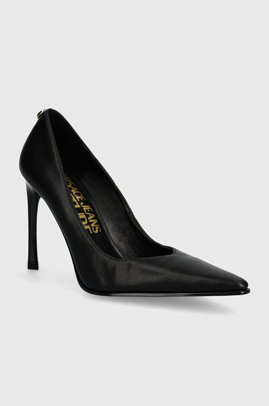 

Кожаные туфли на каблуке Versace Jeans Couture Sadie, черный