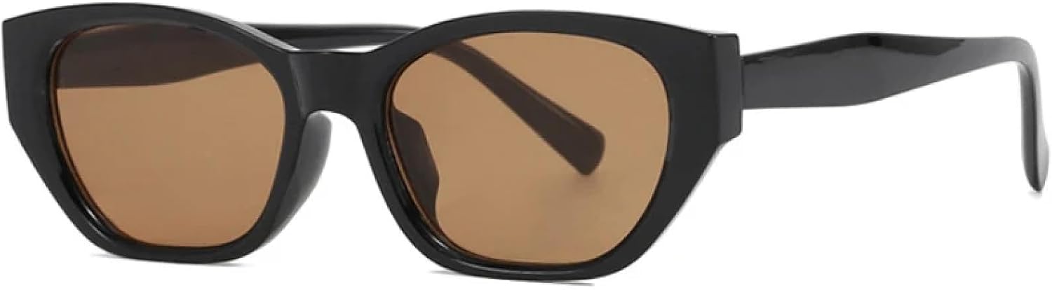 

Модные солнцезащитные очки для женщин и мужчин, очки «кошачий глаз», ретро-очки, солнцезащитные очки для мужчин и женщин с защитой от УФ-излучения UV400 TKKTLLT, Black Brown