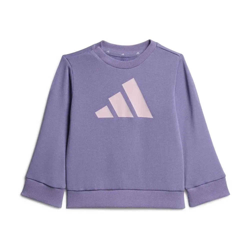 Детский комплект из футера с длинным рукавом Adidas Essentials French Terry Joggers Set, Purple — фото 2