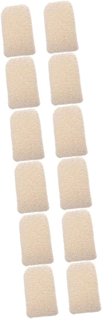 Детская мочалка для душа, набор 12 шт., Amosfun, хлопок и лен, 15x10x4 см, Beige