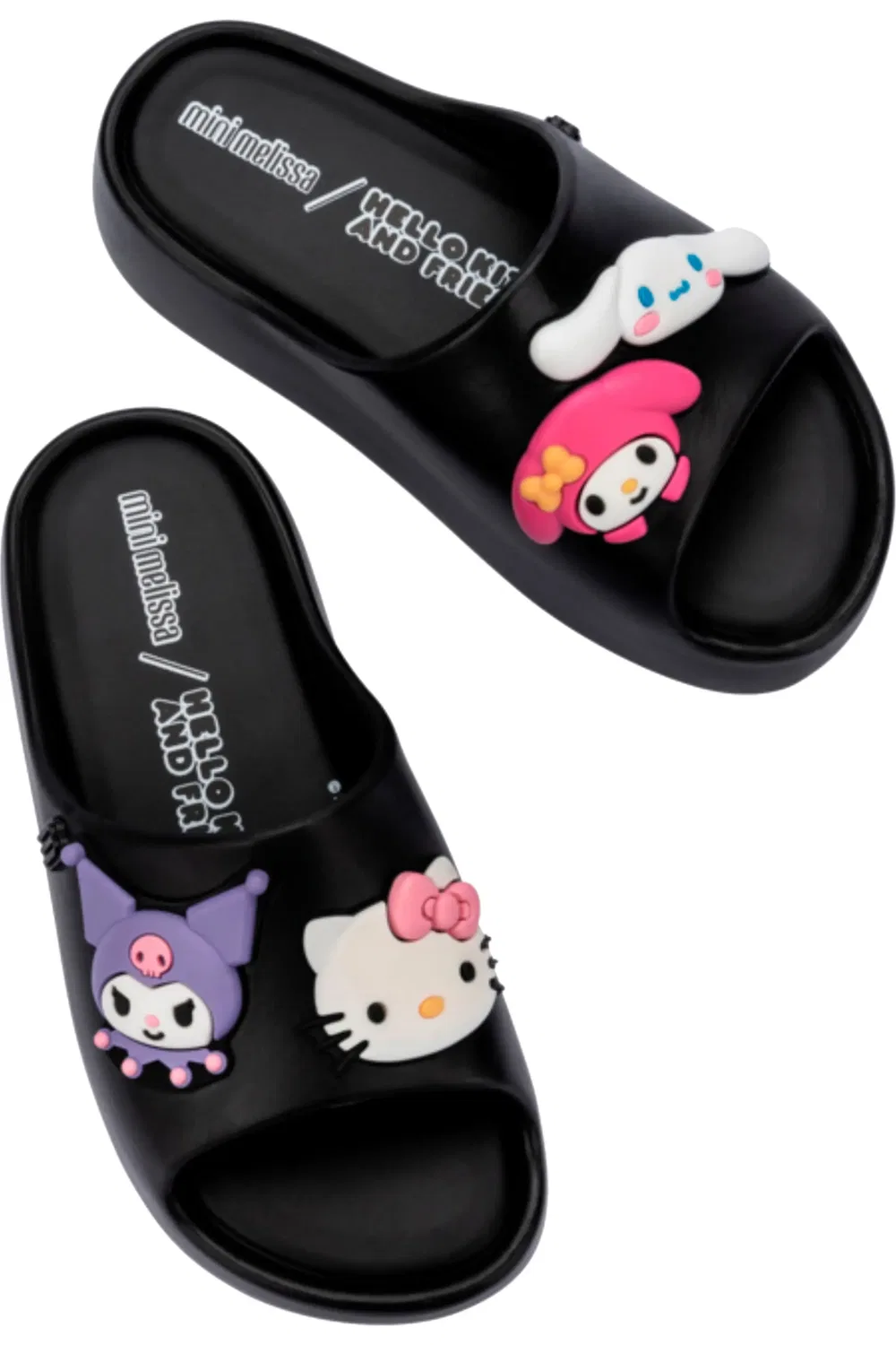 Сандалии детские платформа Free Platform Slide Sanrio Mini Melissa, черный — фото 3