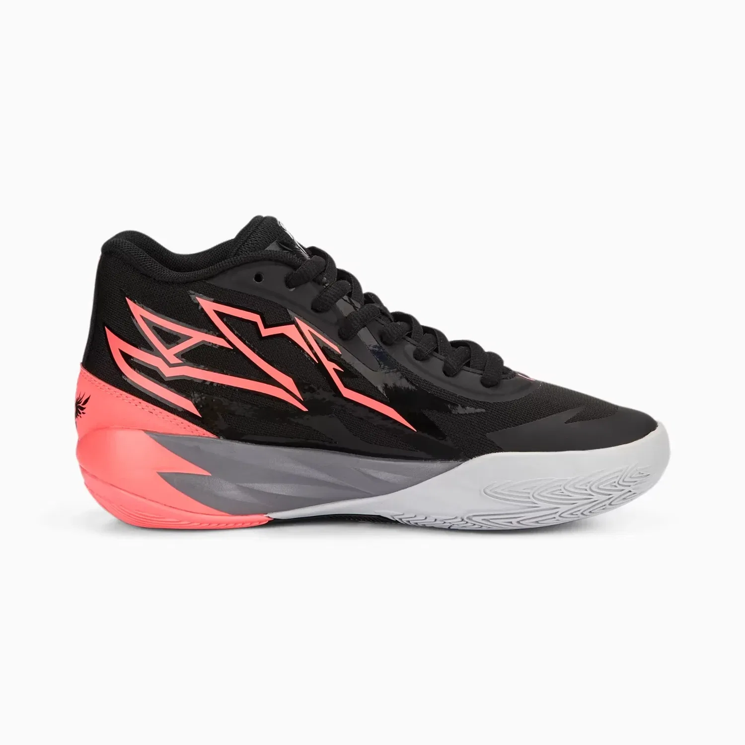 Детские баскетбольные кроссовки на шнуровке Puma MB.02, черный — фото 2