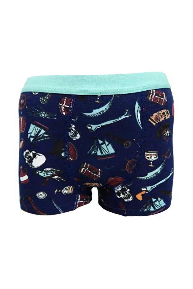 Детские боксеры для мальчиков с принтом Basics Alya Underwear, Navy Blue Printed — фото 3