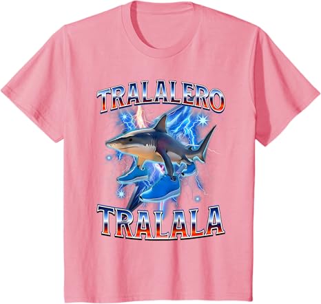 

Футболка Tralalero Tralala Shark Meme, розовый