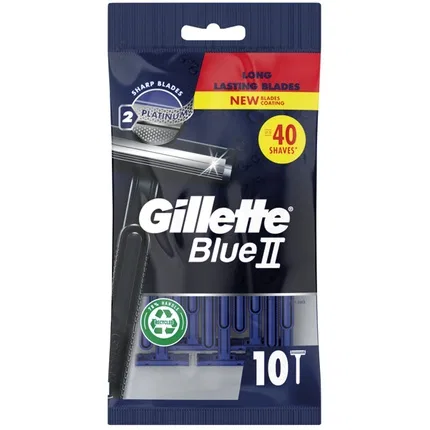 Бритвенные картриджи Gillette Blue II, 10 шт.