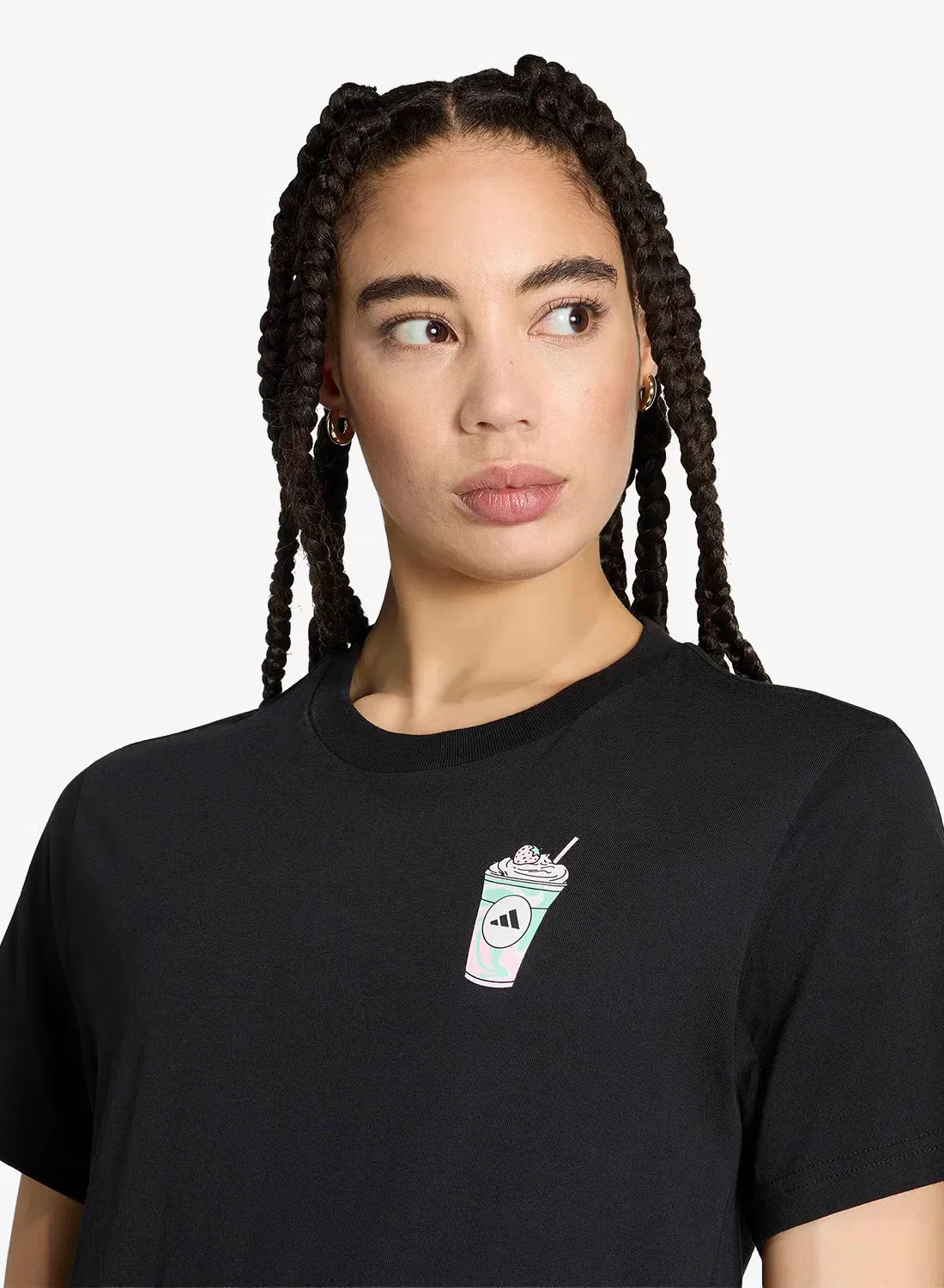 Футболка с принтом Food Regular Graphic Adidas, черный — фото 3