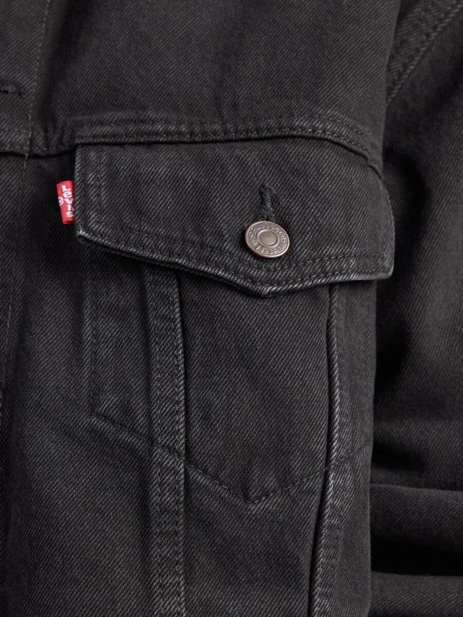 Куртка LEVI'S Between-Season 'Trucker' из черного денима — фото 3