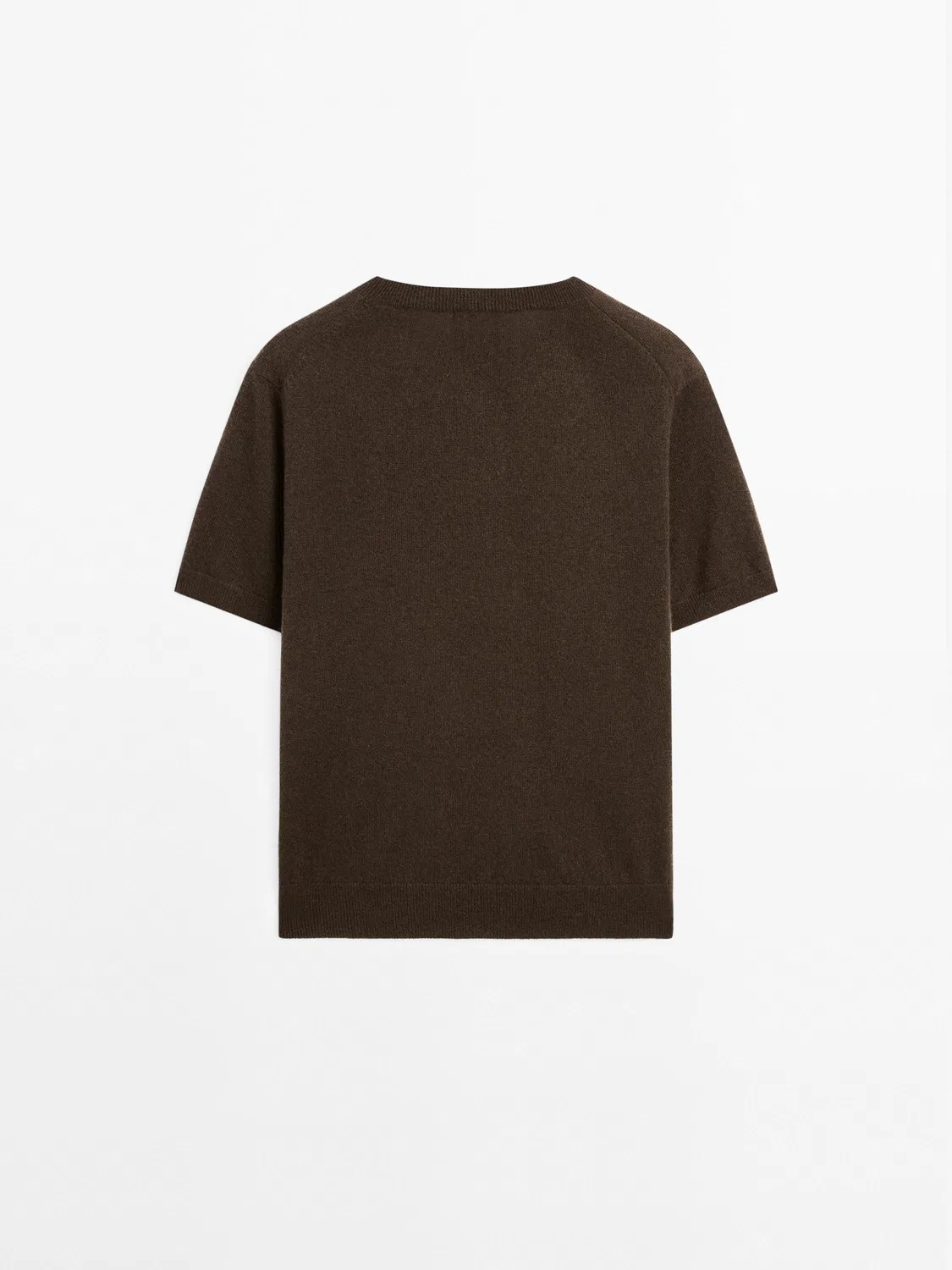 Свитер Massimo Dutti Knit 100% Cashmere Crew Neck, коричневый — фото 2