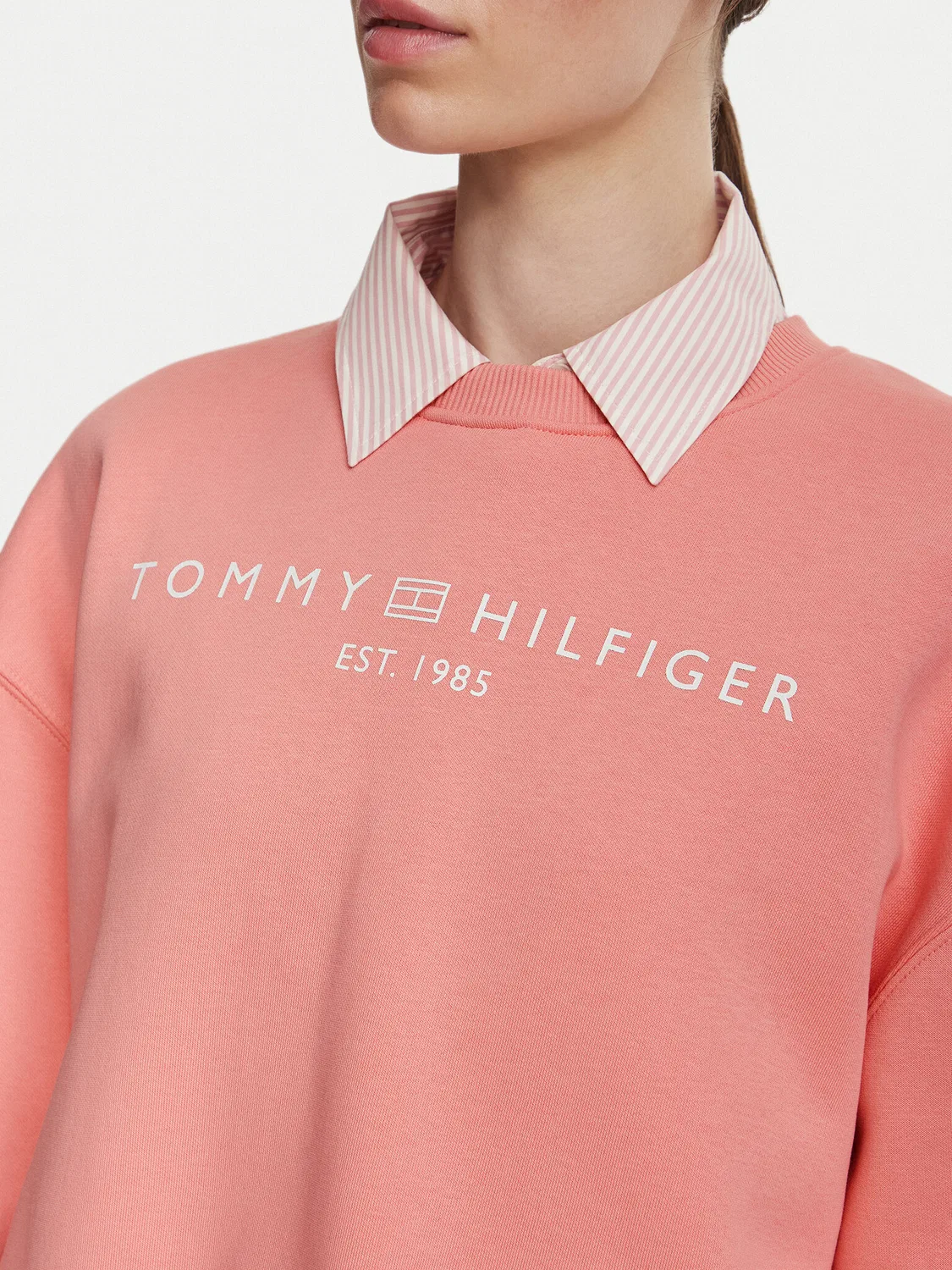 Женская толстовка стандартного кроя Tommy Hilfiger, розовый — фото 4