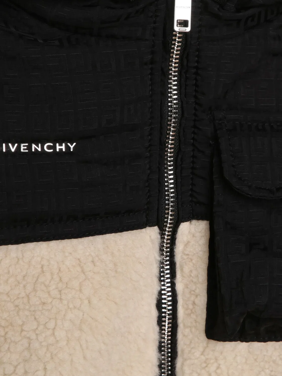 Givenchy Панельная куртка с капюшоном - нейтральные тона — фото 3